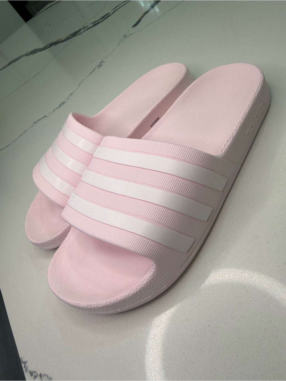 Adilette Aqua Slides Almost Pink Women's Size 6